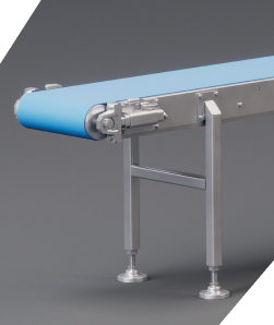 Flat Belt Conveyor from the left hand side.