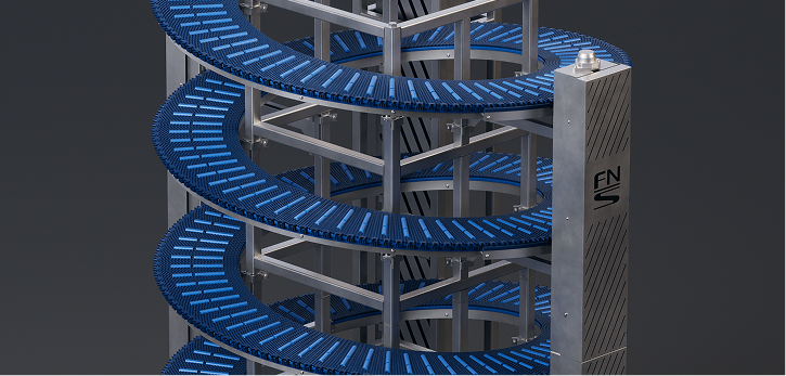 An illustration of a cereal manufacturing conveyor.