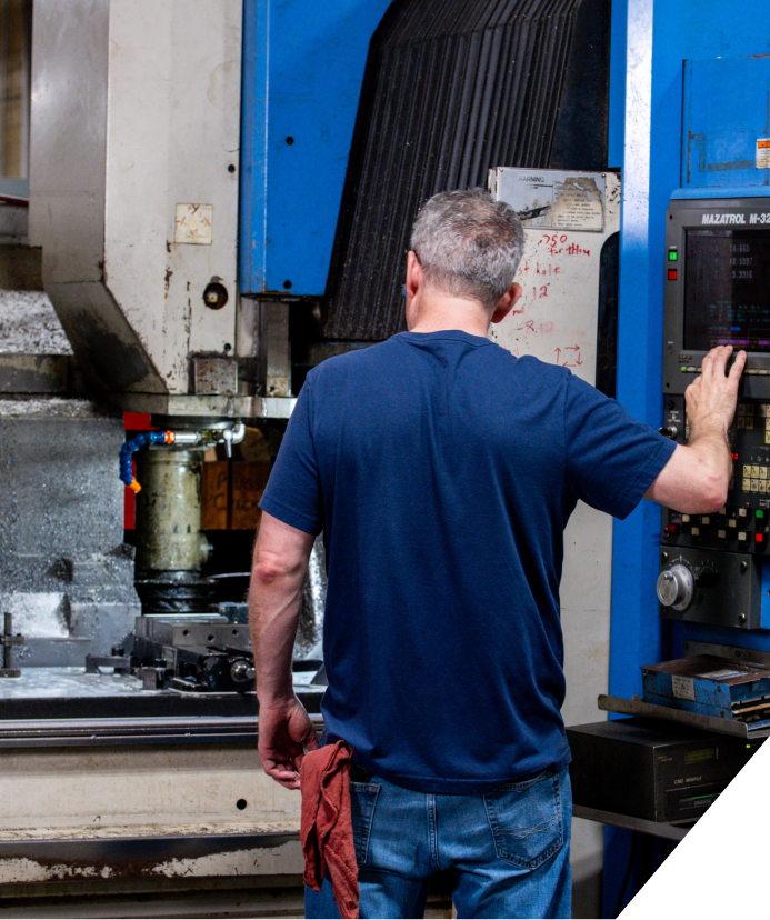An engineer working on snack food machinery.