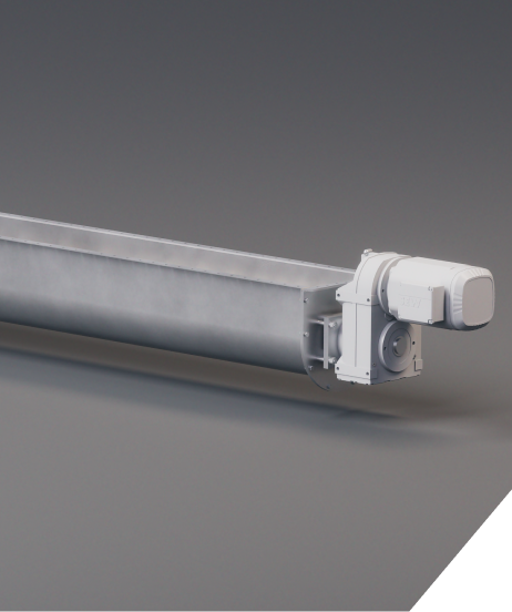 A close-up image of the right side of a Screw Conveyor.